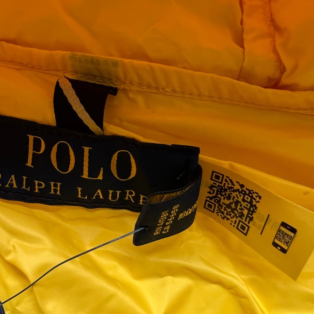 POLO RALPH LAUREN Packable Lightweight Quilted Hooded Puffer Jacket  Yellow - Picture 11 of 15